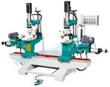 Double end two heads 3 spindles drilling machine