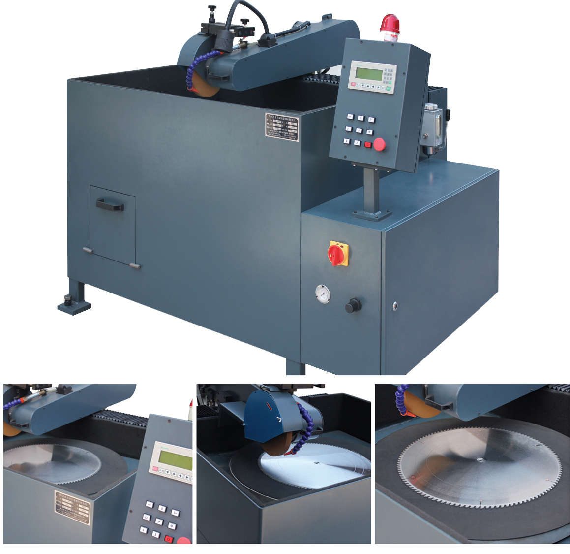 Saw blade polishing machine